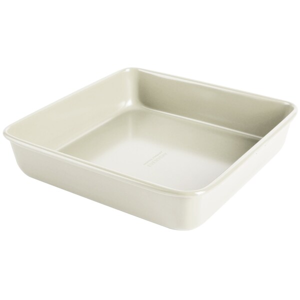 Martha Stewart Everyday Color Bake 9 Inch Carbon Steel Square Cake Pan in Linen 141033.01 - main