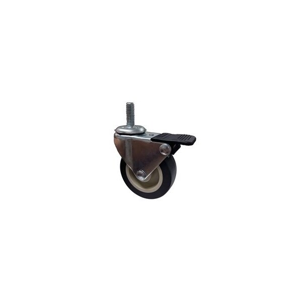 Nsf Approved 2-1/2'' Locking Stem Caster, Polyurethane Wheel, Threaded Stem 3/8''-16 x 1'', 100 lbs Cap HQ01HS2578PPU80-31 - main