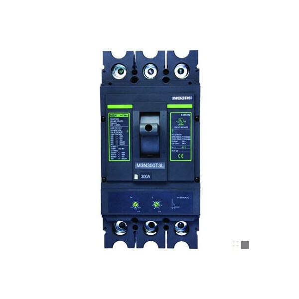 Noark MCCB - 1100372 - UL489 - M3 frame - 3P3d - 300A rated - lug connections - 600Vdc/ac M3N300T3L - main