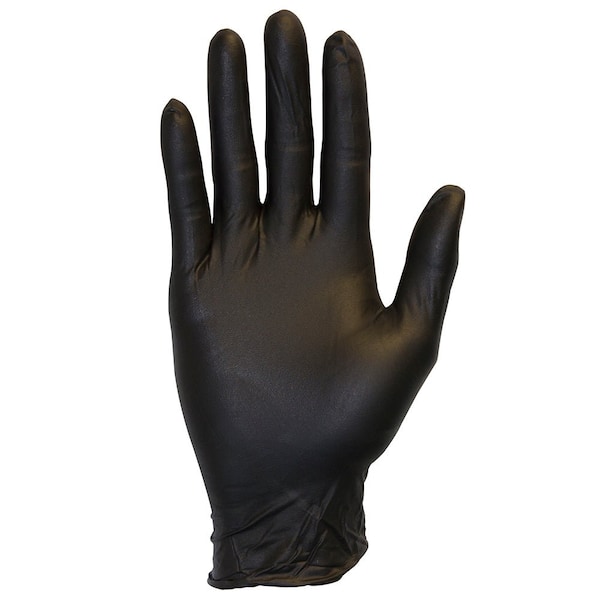 Safety Zone Nitrile Powder Free 6 mil Exam Gloves - Black, Med - Case of 1000 GNPR-MD-1-K - main