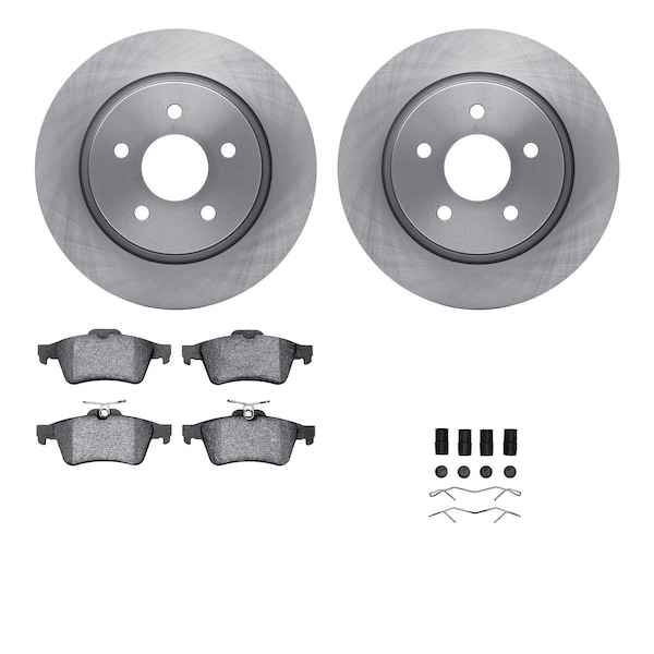 Dynamic Friction Co DFC Rotors with EURO 5000 Ceramic Brake Pads includes Hardware 6612-54091 - main