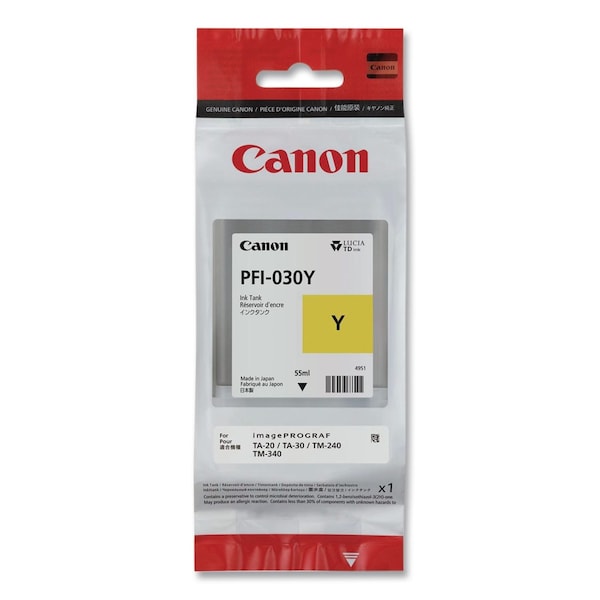 Canon Ink (PFI-030), Yellow 3492C001 - main