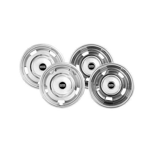 Pacific Dual Fits 17" - 8 Lug, 5 Vent Holes Wheel, Polished, Stainless Steel, Bolt-On 44-1708 - main