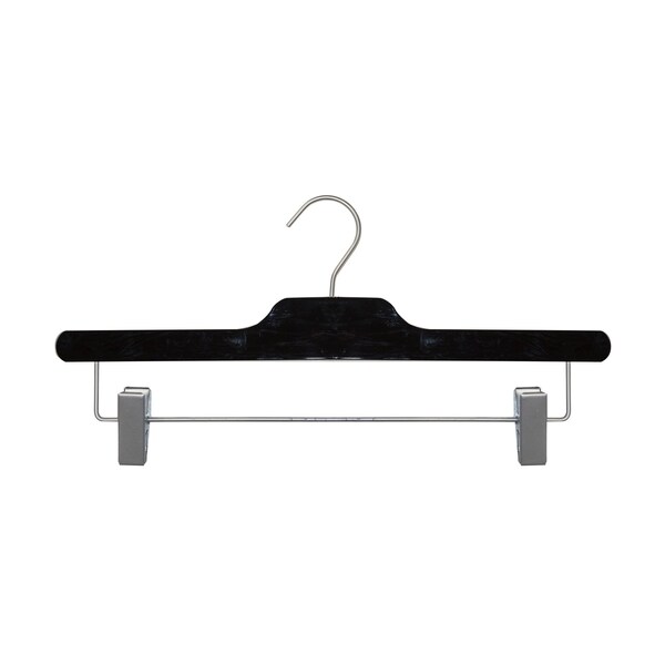 Nahanco 14in Black Equinox Acrylic Skirt/Pant Hanger w/ Brushed Chrome Hardware, 12PK 92014RC50HU - main