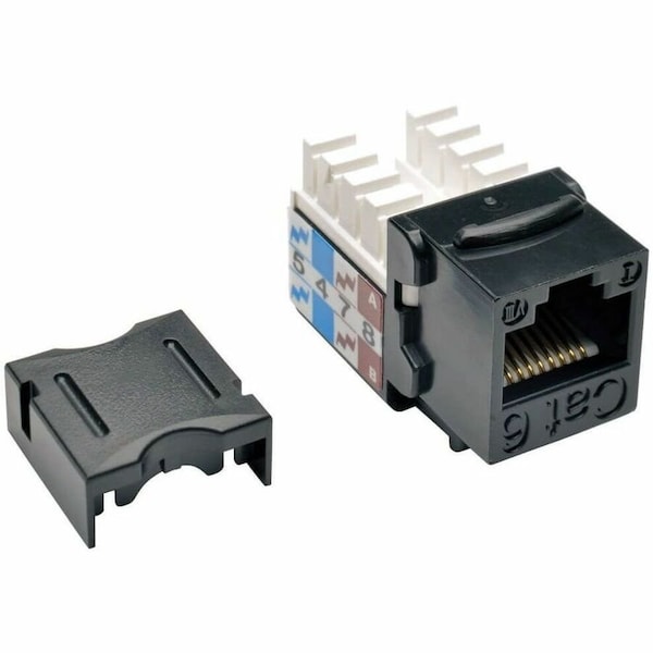 Eaton Tripp Lite Series Cat6/Cat5e 110 Style Punch Down Keystone Jack - Black, 10-Pack, TAA N238-010-BK - main