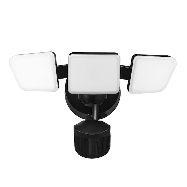 Globe Electric globe Security Flood Light, LED Lamp, Bright White, 3200 Lumens, 4000 K Color Temp, Black Fixture 17000207 - main