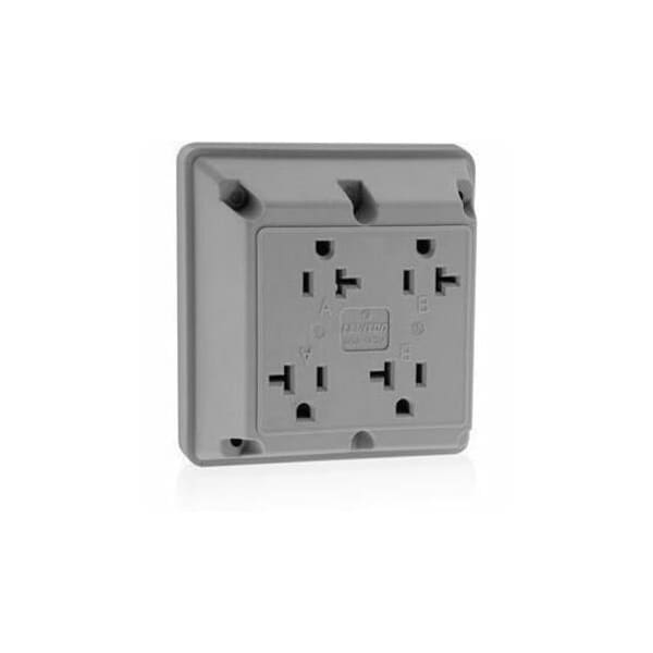 Leviton Four-In-One Receptacles 20 Amp, 125 Volt 21254-GY - main