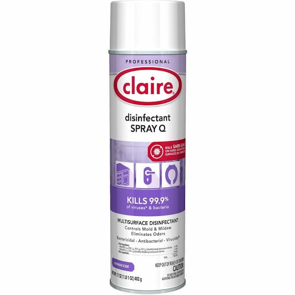 Claire Multipurpose Disinfectant Spray, 17 fl oz (0.5 quart) Lavender, Purple, 12 PK CGCC1003 - main