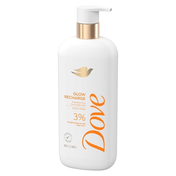 Dove Glow Recharge Exfoliating Body Wash, 18.5 Ounce, 4PK 69978775 - main