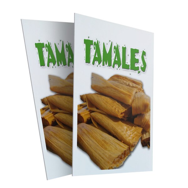 Signmission Tamales, Plastic Signs Only 24 Inch x 36 Inch, Corrugated Plastic, 2PK CSB-2436-2PACK-Tamales - main