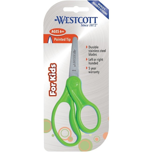 Westcott Scissor for Kids, Pointed, 5" Length, PK30 16657 - main