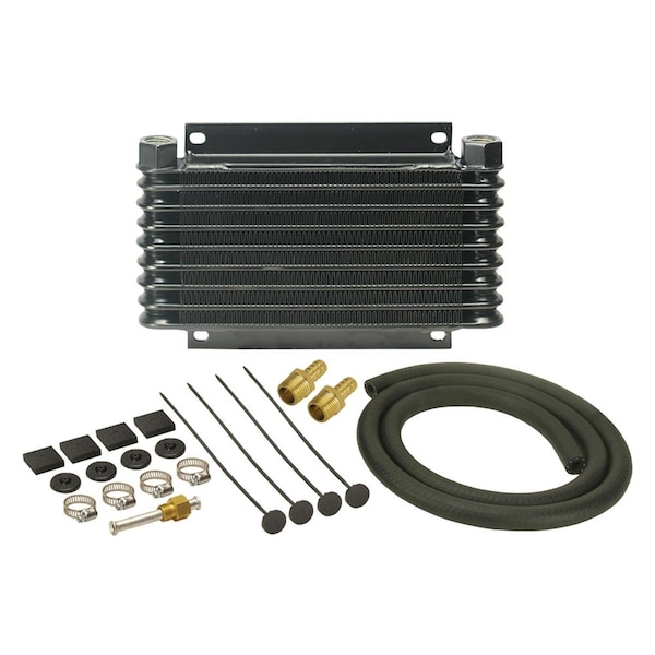 Derale 13612 17500 GVW Transmission Oil Cooler, 0.37 in. Barb Fitting DER13612 - main