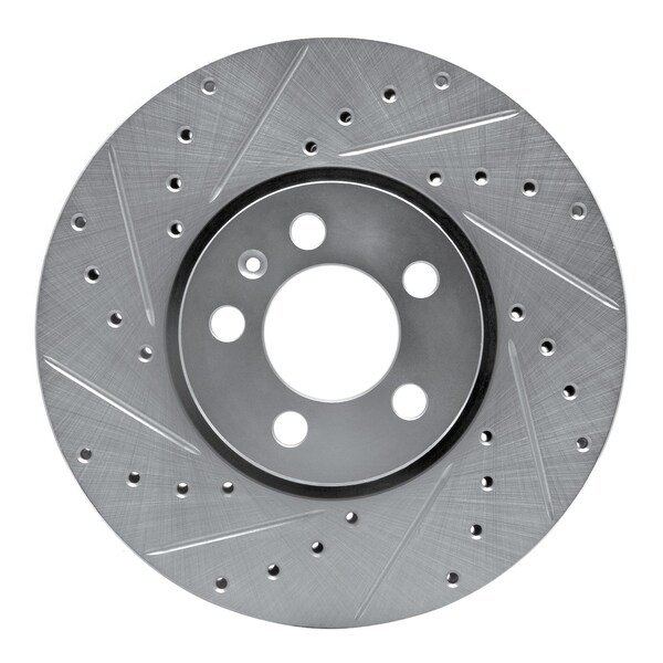 Dynamic Friction Co DFC Brake Rotor - Drilled and Slotted - Silver 631-74020L - main