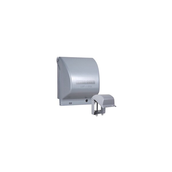 Raco Outlet Cover, 2-Gang, Vertical, Grey Metal MX6200 - main