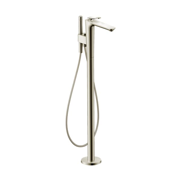 Axor Citterio C Freestanding Tub Filler Trim with 1.75gpm Handshower- Cubic Cut in Polished Nickel 49441831 - main