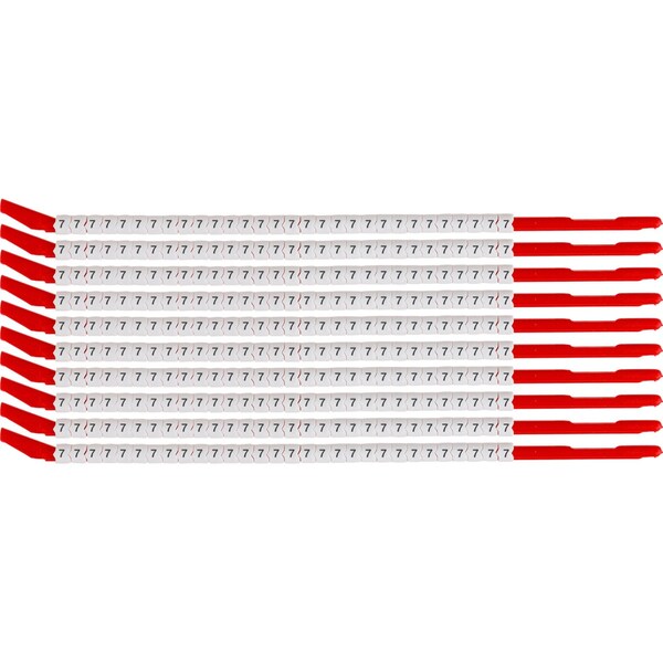 Brady ClipSleeve Wire Markers Size 10 Nylon 16 AWG - 14 AWG, 7 Pack of 300 Each, 300PK SCN10-7 - main