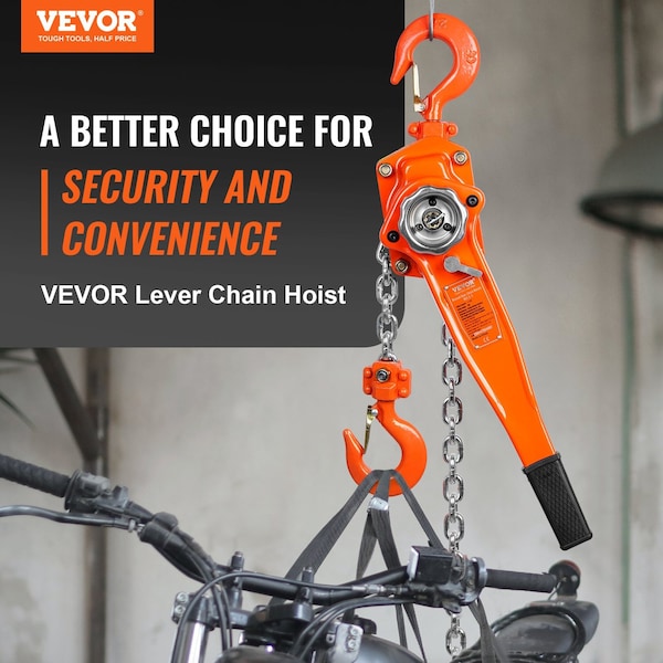 Vevor Lever Block Chain Hoist G80 Ratchet Hoist 3300lb Capacity 10ft Lifter HS1.5-3 - main