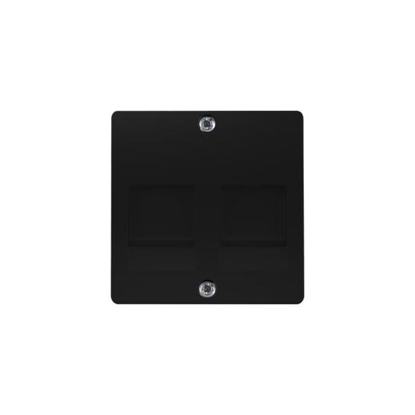 Siemens DELTA i-system soft black Cover plate with shutter for support plates Modular 5TG2056-0SB - main