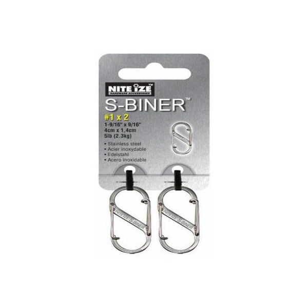 Nite Ize SS S-Biner Clip, 2PK SB1-2PK-11 - main