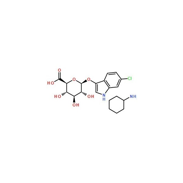 Ak Scientific 6-Chloro-3-indolyl beta-D-glucuronide cyclohexylammonium salt (100mg), CAS 138182-20-4 W0490-100mg - main