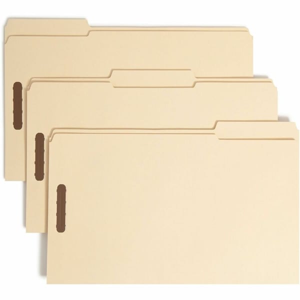 Smead TOP TAB 2-FASTENER FOLDERS, 1/3-CUT TABS, LEGAL SIZE, 11 PT. MANILA, 50PK 19547 - main