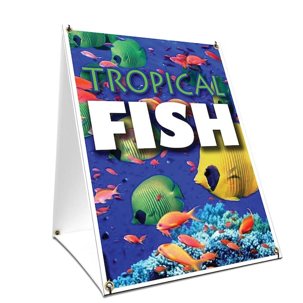 Signmission Tropical Fish, 24 Inch x 18 Inch A-frame Yard Sign, Plastic Sign SBC-1824-Tropical Fish - main