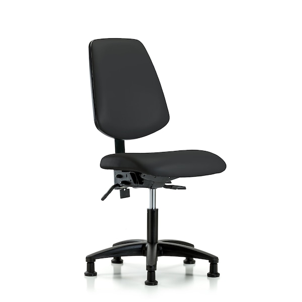 Blue Ridge Ergonomics Desk Chair No Arms, 18" to 23" Height, Vinyl, Black BR-VDHCH-MB-RG-T1-A0-RG-8540 - main