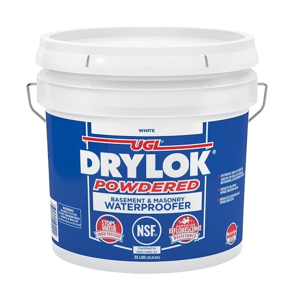 Ugl UGL DRYLOK 00542 Powder Waterproofer, Powder, White, 35 lb Pail 542 - main