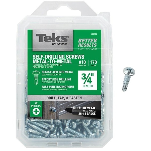 Teks #10 x 3/4 in Phillips Pan Machine Screw 21372 - main