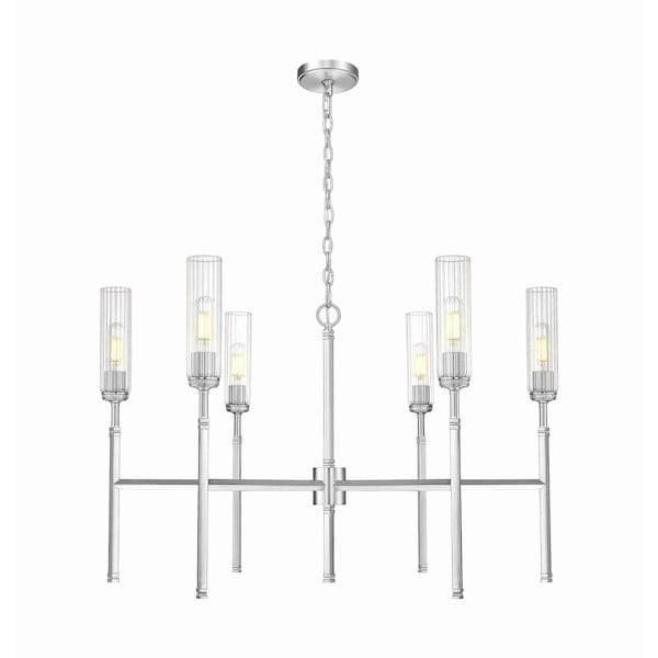 Z-Lite Esme Brushed Nickel 6 Light Chandelier 3047-6BN - main