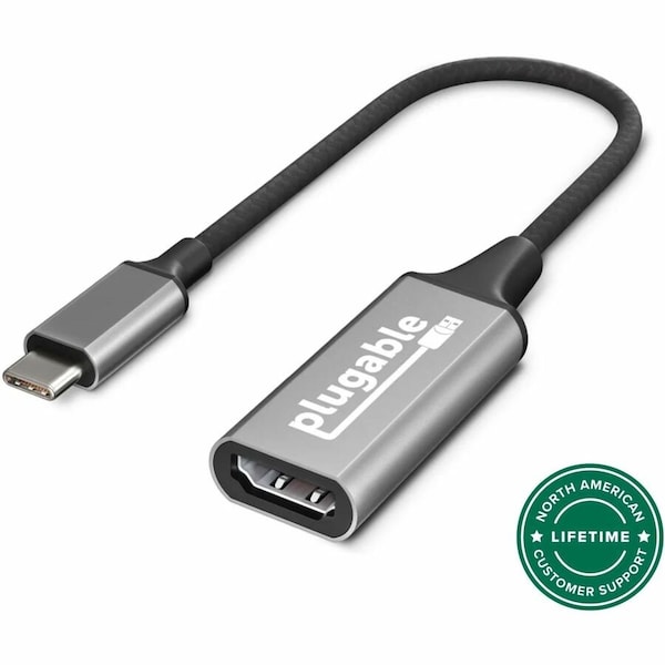 Plugable Technologies USB C TO HDMI 2.0 ADAPTER COMPATIBLE WITH 2018 IPAD PRO, 2018 MACBOOK AIR, 2018 USBC-HDMI - main
