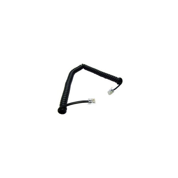 Cable Wholesale Telephone Handset Cord (Voice), 4P4C RJ22 male to RJ22 male, Black, Coil, Reverse, 12ft. 8104-54112BK - main