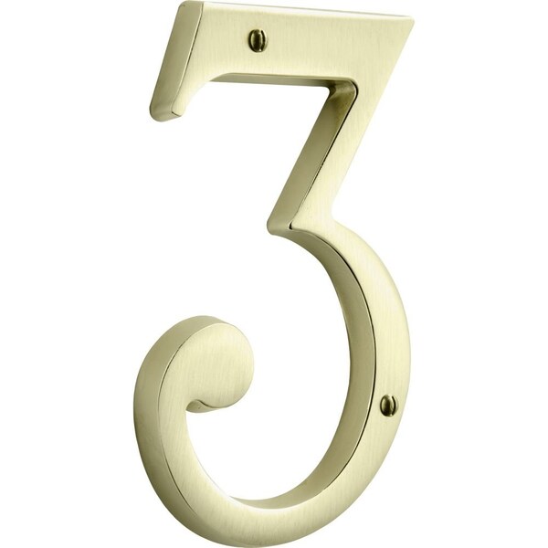Baldwin House Numbers Lifetime Satin Brass 90673044 - main