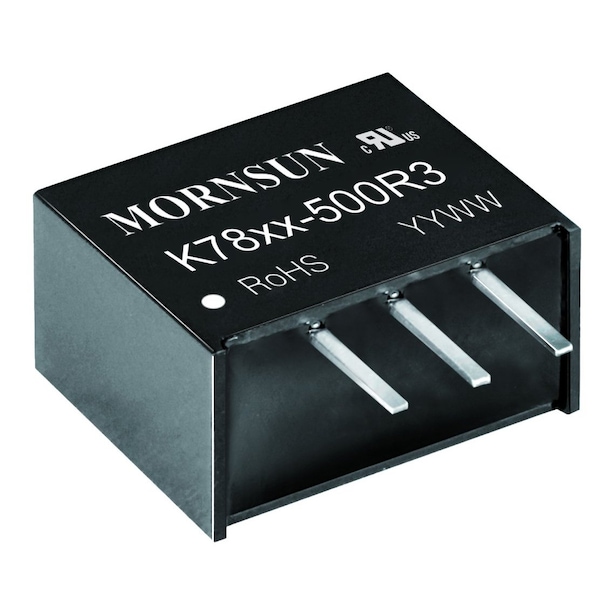 Mornsun DC/DC Regulated Power Supply Module, 1 Output, 6W, Hybrid K7812-500R3 - main