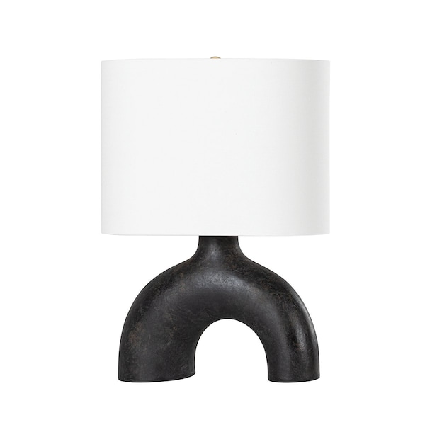 Hudson Valley Lighting Valhalla 1 Light Table Lamp 8 In. Aged Brass/Earth Charcoal Ceramic L1622-AGB/CEC - main