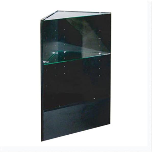 Made4Mattress Triangle Corner with Glass Shelf, Black MA1105378 - main