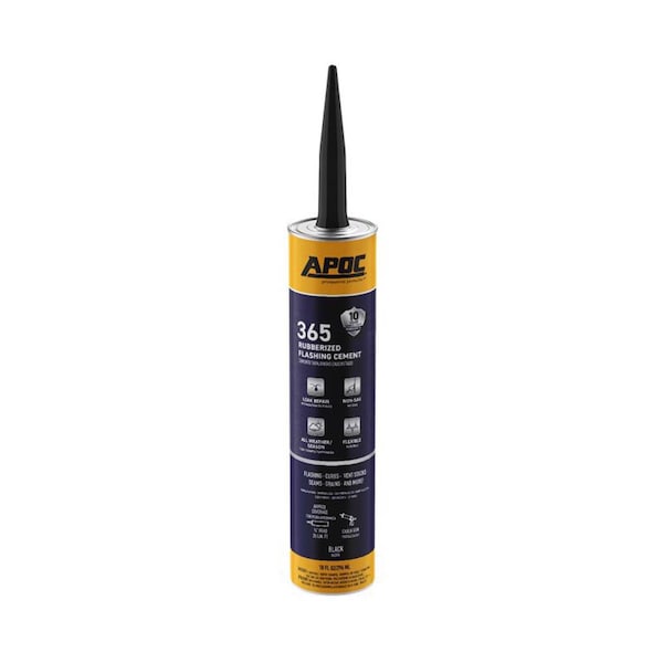 Black Jack APOC Eterna-Flash Gloss Black Rubber Roof & Flashing Cement 10.1 oz AP-3659 - main