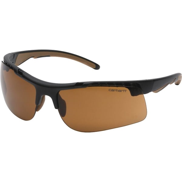 Carhartt Rockwood Black Frame Safety Glasses with Bronze Anti-Fog Lenses CHB718DT - main