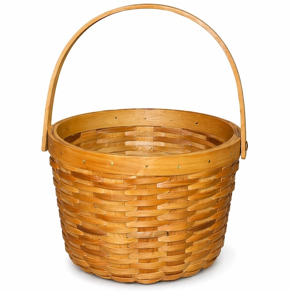 Vintiquewise Small Wood Chip Apple Picking Basket QI003151 - main