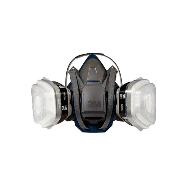 3M Half Mask Respirator, Rugged Comfort 6500, Not Rated, Bayonet, Size M, No Cartridges Included 6502QL - main