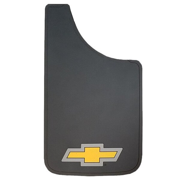 Plasticolor Universal 11" x 19", Set Of 2, Flat, Chevrolet Logo, Black, Fiberglass Reinforced, Screw On 000540R03 - main