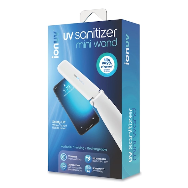 Tzumi ionUV Mini Sanitizer Wand, White 7548ST - main