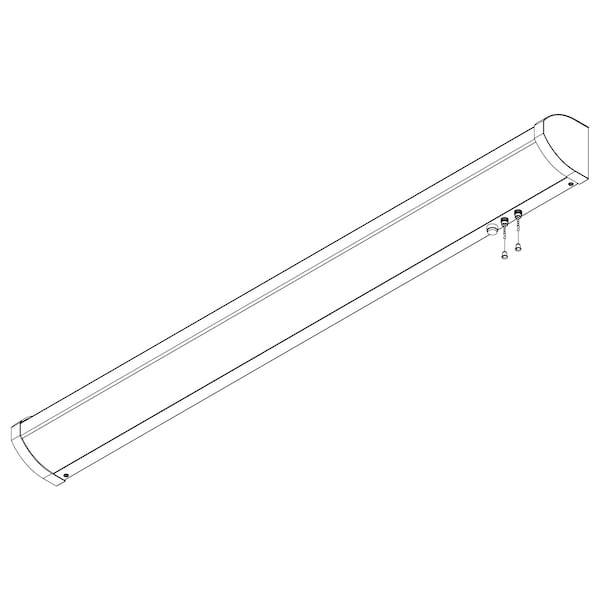 Sunlite 48in. White Power & Color Selectable Dimmable 120V 3Way Switching LED Linear Bed Light Fixture 49190-SU - main