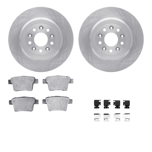 Dynamic Friction Co DFC Rotors with EURO 5000 Ceramic Brake Pads includes Hardware 6612-54087 - main