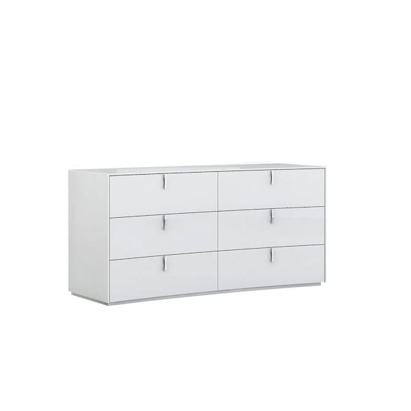 Homeroots 62" X 19" X 30" White Dresser 366258 - main