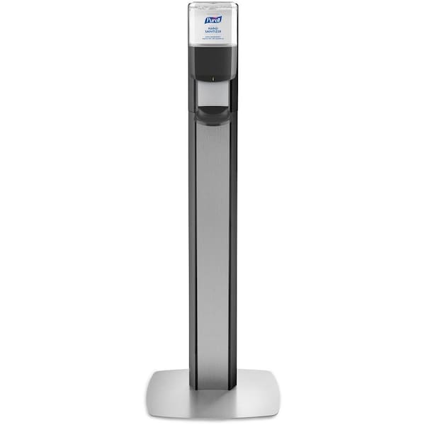 Purell Hand Sanitizer Dispenser, Floor Mount, Graphite with Silver Panel (dispenser included) 7316-DS-SLV - main