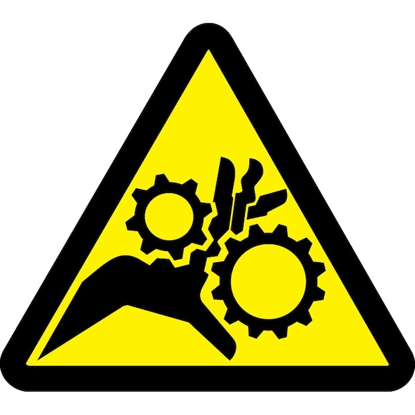 Accuform ISO WARNING SAFETY LABEL GEAR LSGW1452 - main