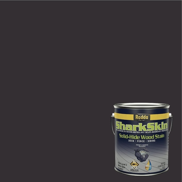Rodda Paint SharkSkin Deck and Siding Solid Wood Stain, 1 Gallon, Ebony 4240041-EX024/Ebony - main