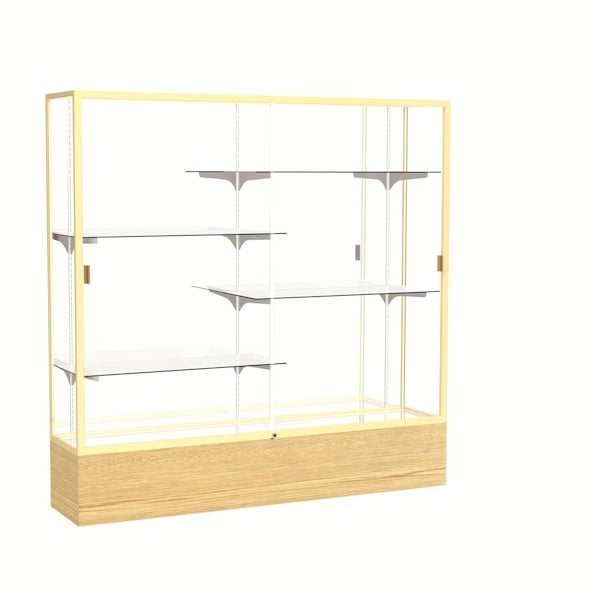 Ghent Floor Display Case 72x72x16, Mirror, Champange 2076MB-GD-MK - main