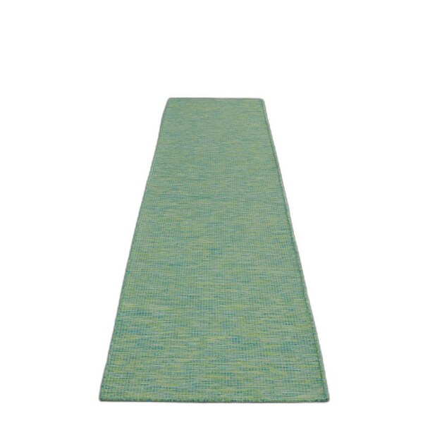 Homeroots 12' Blue Power Loom Runner Rug 522288 - main